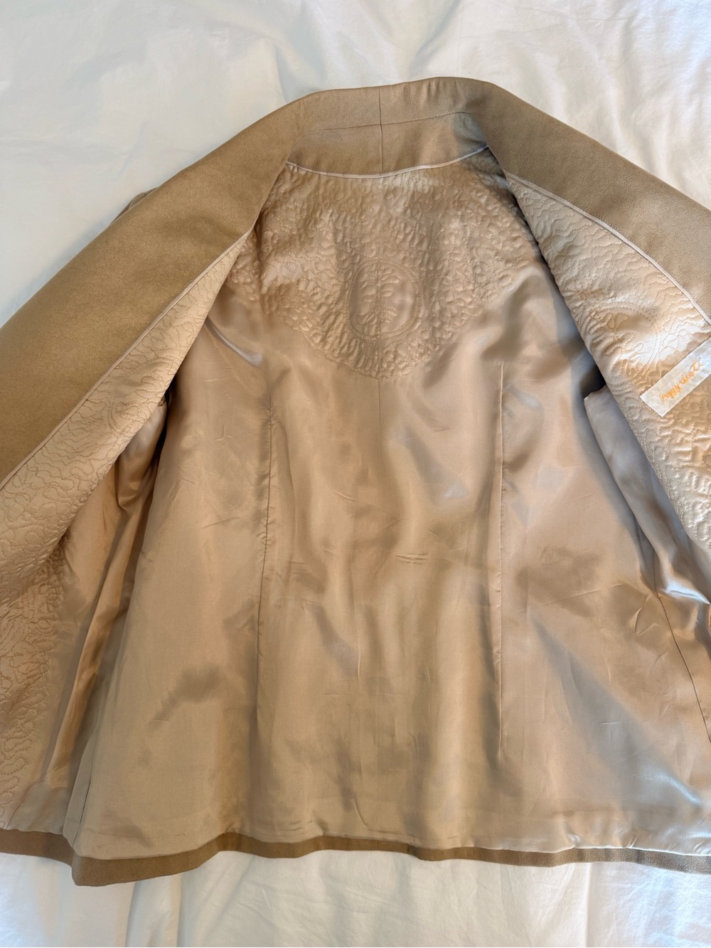 Women’s s Camel Blazer Jacket - Classic Single-Breasted Style - handmade no size - Picture 4 of 5